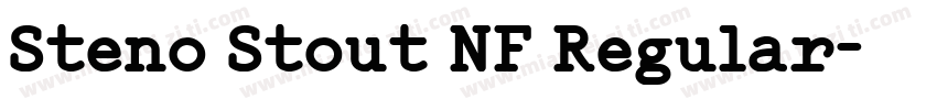Steno Stout NF Regular字体转换